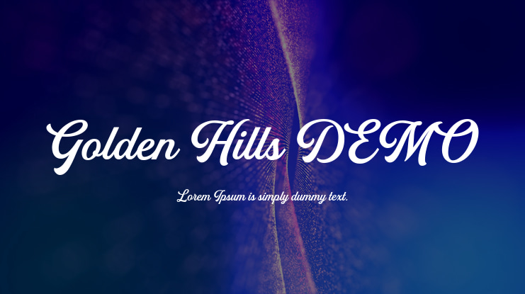 Golden Hills DEMO Font