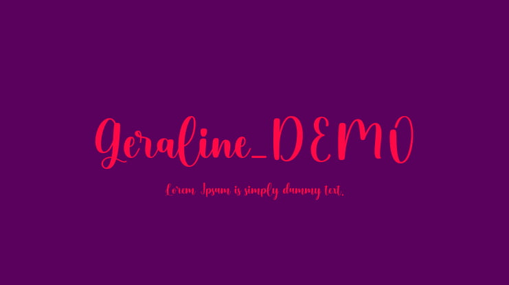 Geraline_DEMO Font