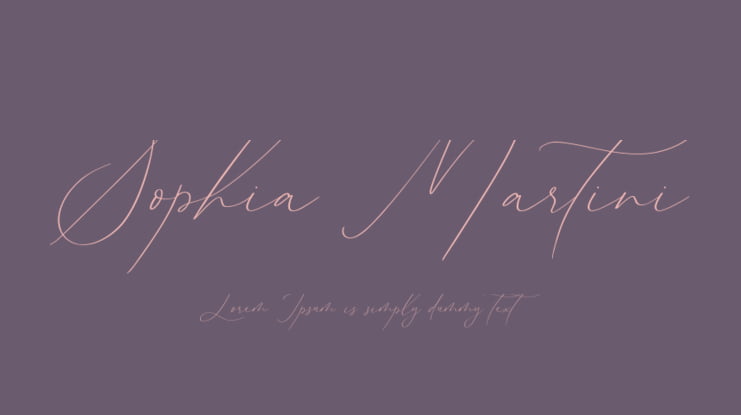 Sophia Martini Font
