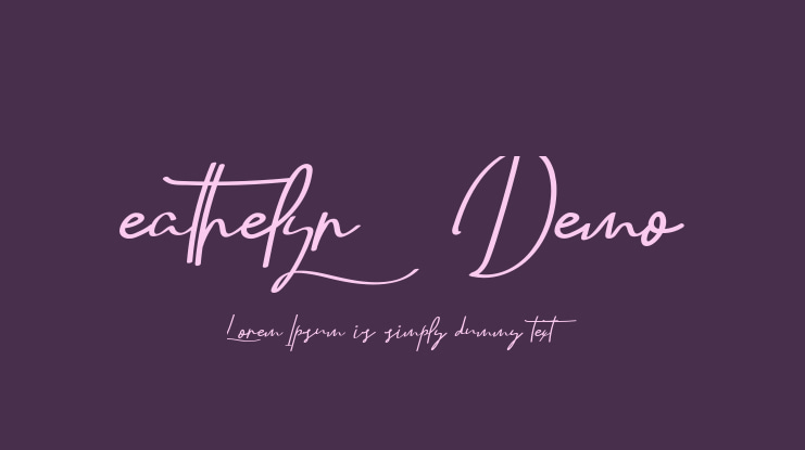Eathelyn Demo Font