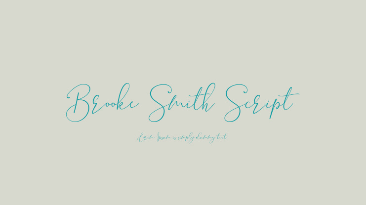 Brooke Smith Script Font