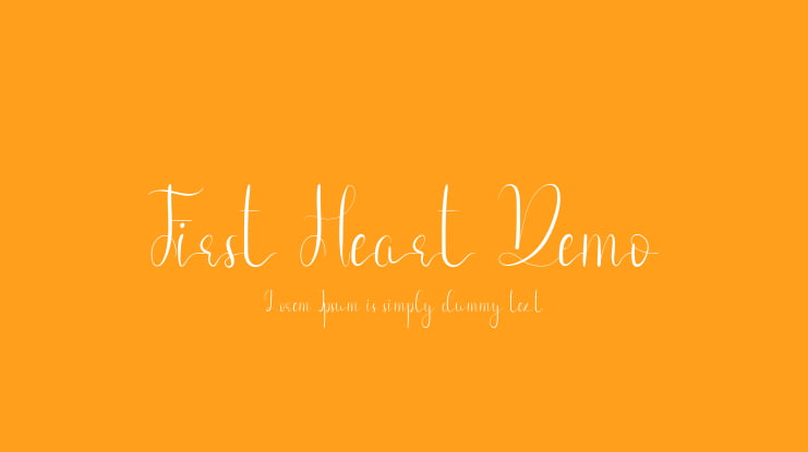 First Heart Demo Font
