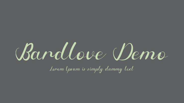 Bardlove Demo Font