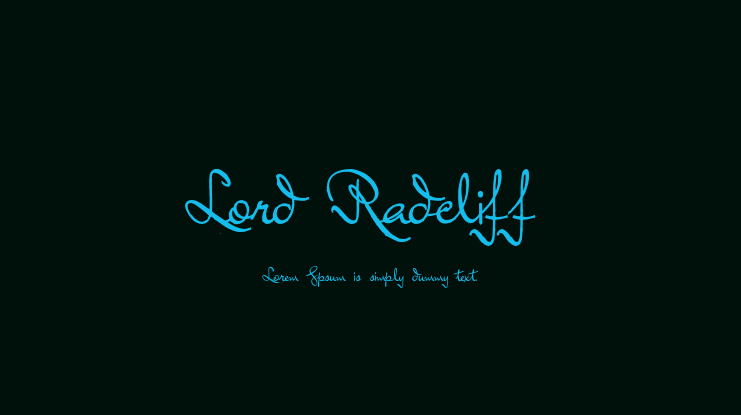 Lord Radcliff Font