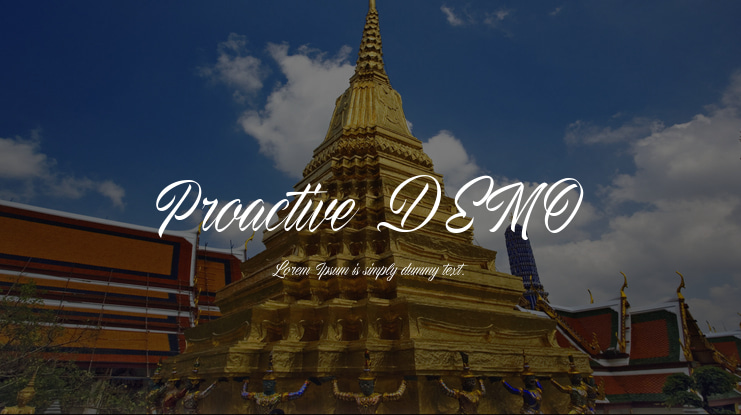 Proactive DEMO Font