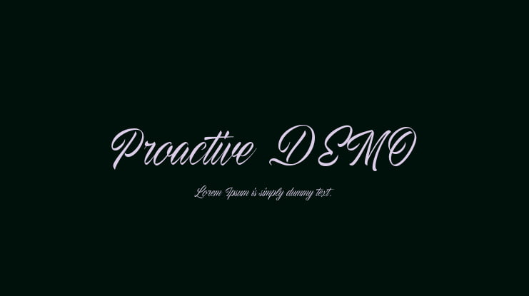 Proactive DEMO Font