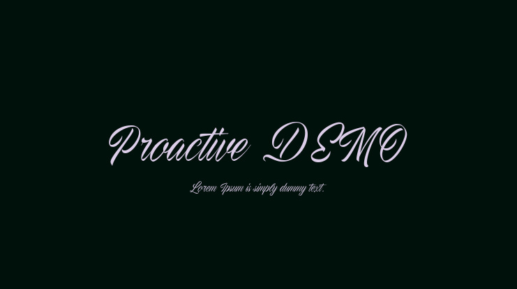 Proactive DEMO Font