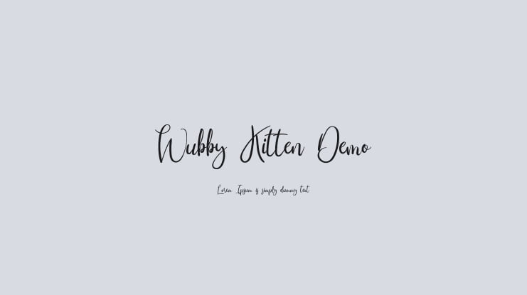 Wubby Kitten Demo Font