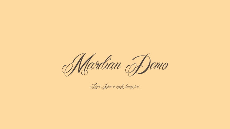 Mardian Demo Font