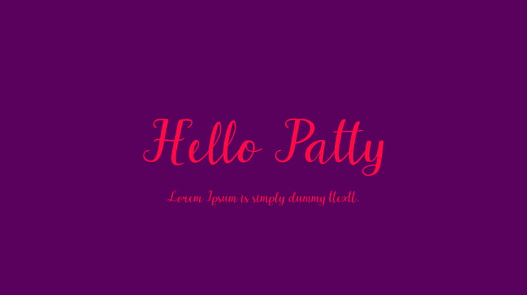 Hello Patty Font