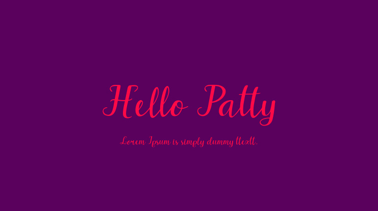 Hello Patty Font