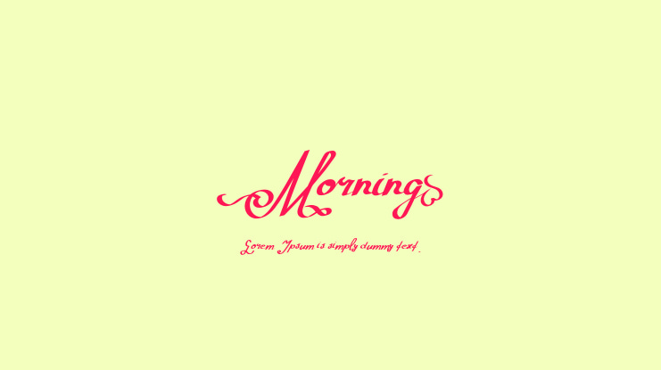 Morning Font