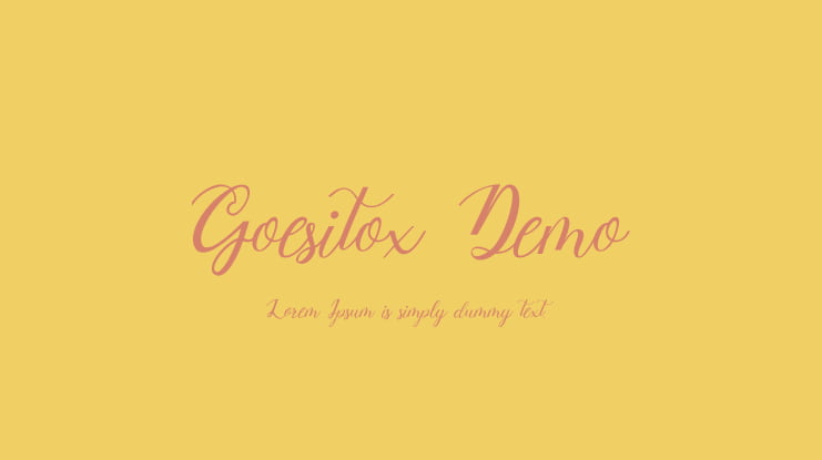 Goesitox Demo Font