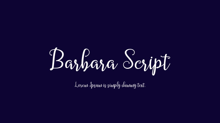 Barbara Script Font