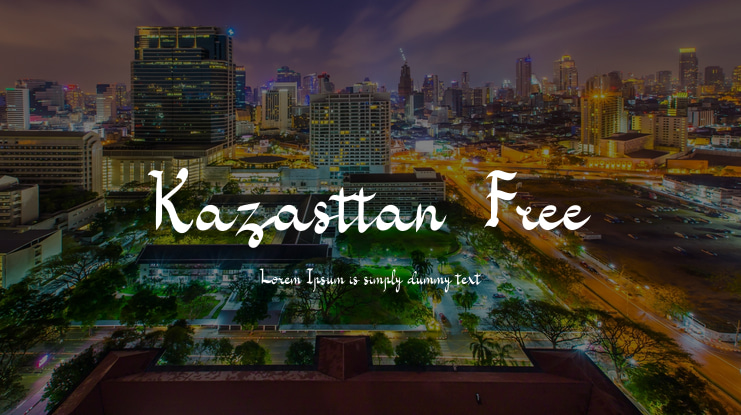 Kazasttan-Free Font