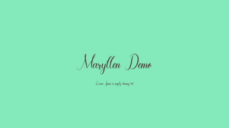 Maryllen Demo Font