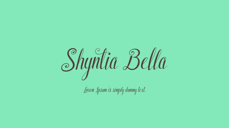 Shyntia Bella Font