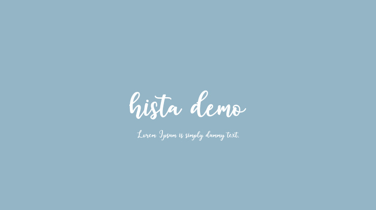 hista demo Font