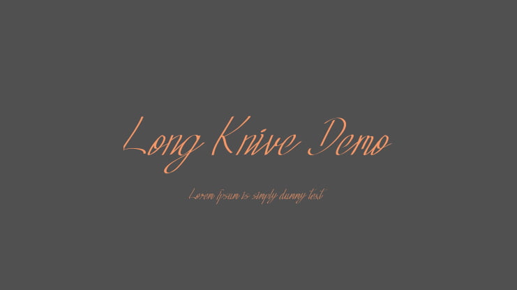 Long Knive Demo Font