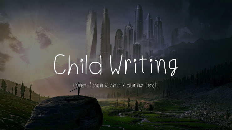 Child Writing Font