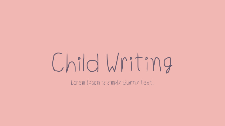 Child Writing Font
