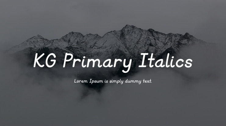 KG Primary Italics Font Family