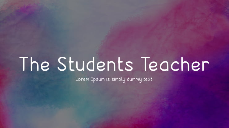 The Students Teacher Font