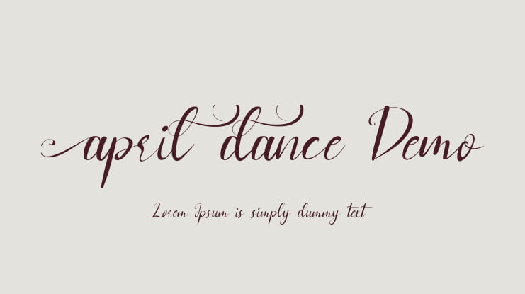 April Dance Demo Font