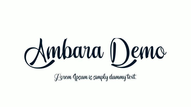 Ambara_Demo Font