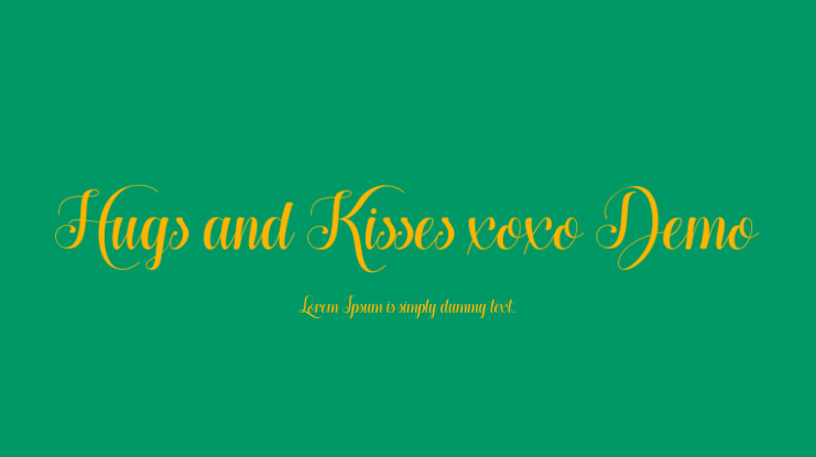 Hugs and Kisses xoxo Demo Font
