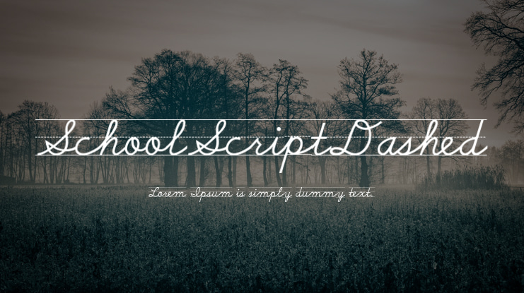 SchoolScriptDashed Font