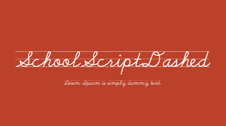 SchoolScriptDashed Font