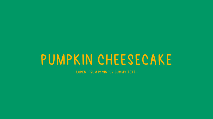Pumpkin Cheesecake Font