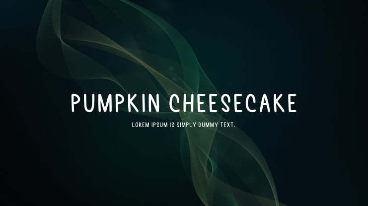Pumpkin Cheesecake Font