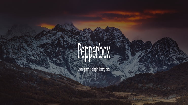 Pepperbox Font