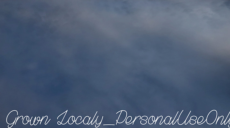 Grown Localy_PersonalUseOnly Font