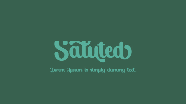 Saluted Font