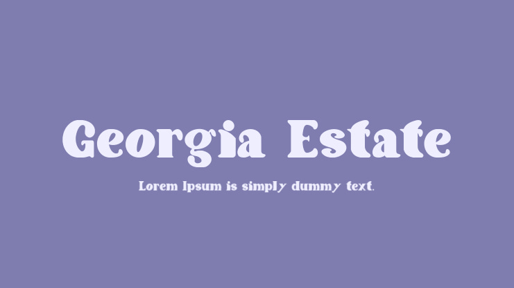 Georgia Estate Font