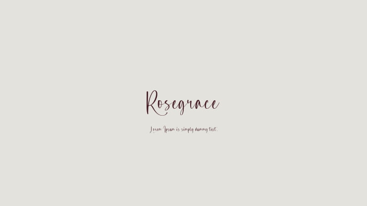 Rosegrace Font