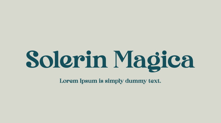 Solerin Magica Font