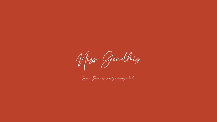 Miss Gendhis Font