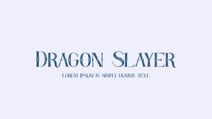 Dragon Slayer Font