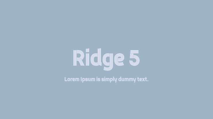 Ridge 5 Font