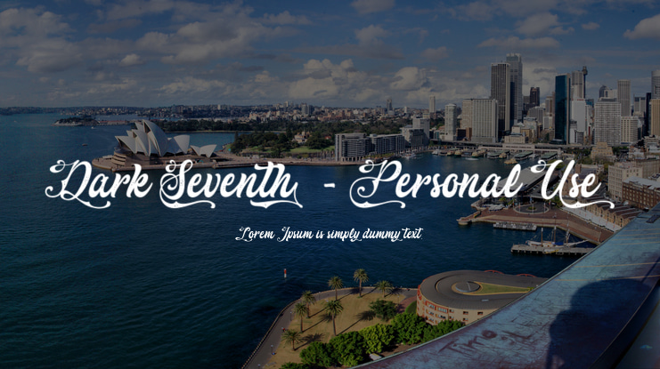 Dark Seventh - Personal Use Font