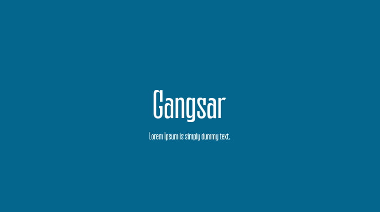 Gangsar Font