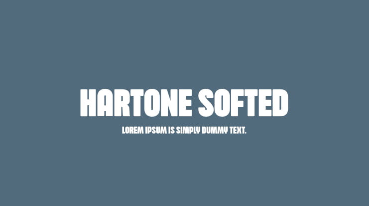 Hartone Softed Font
