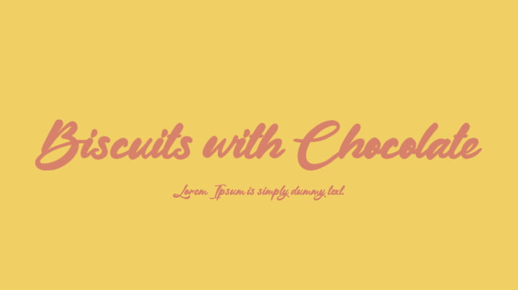 Biscuits with Chocolate Font