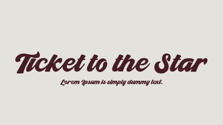 Ticket to the Star Font