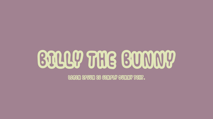 Billy The Bunny Font