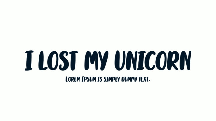 I lost my Unicorn Font